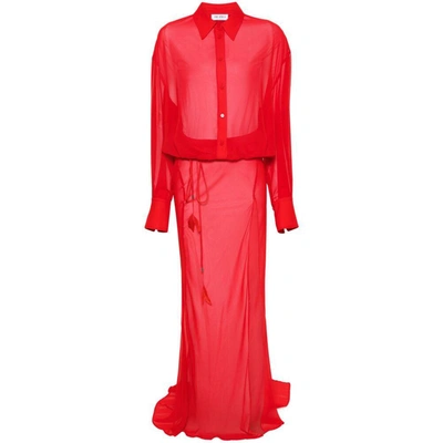 Shop Attico The  Dresses In Red