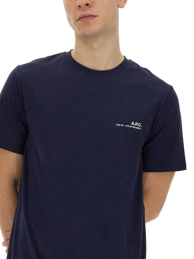 Shop Apc A.p.c. T-shirt "item" In Blue