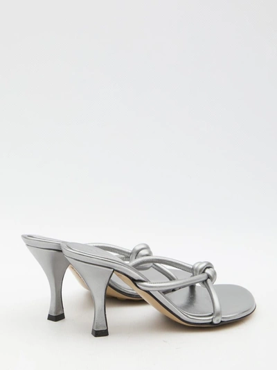 Shop Bottega Veneta Blink Sandals In Silver