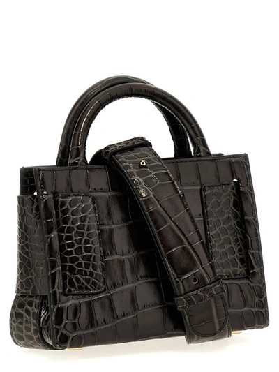 Shop Boyy 'bobby 18 Croc-embossed' Handbag In Black