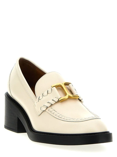 Shop Chloé 'marcie' Loafers In White