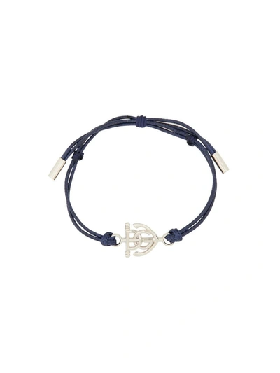 Shop Dolce & Gabbana "navy" Lanyard Bracelet In Blue
