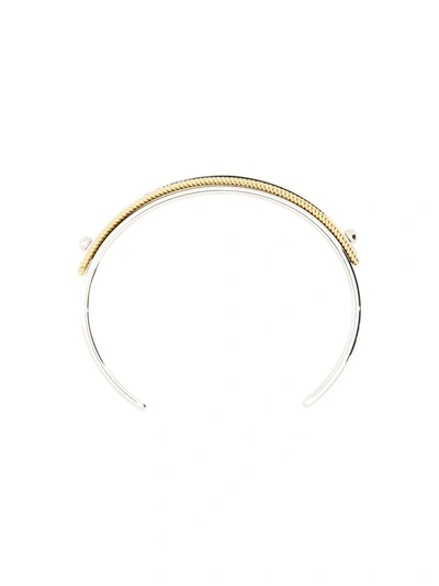 Shop Dolce & Gabbana "navy" Rigid Bracelet In Gold