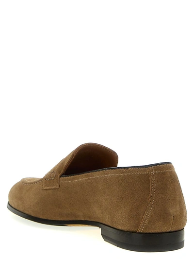 Shop Doucal's Suede Loafers In Beige