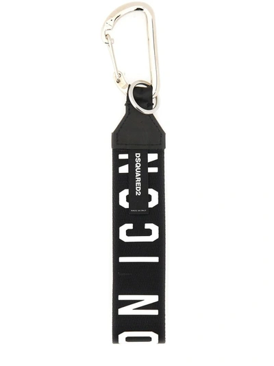 Shop Dsquared2 Keychain With Logo In Black