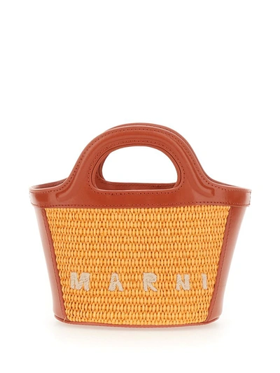 Shop Marni Tropicalia Micro Bag In Orange