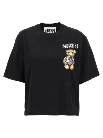 Shop Moschino 'teddy Bear' T-shirt In Black