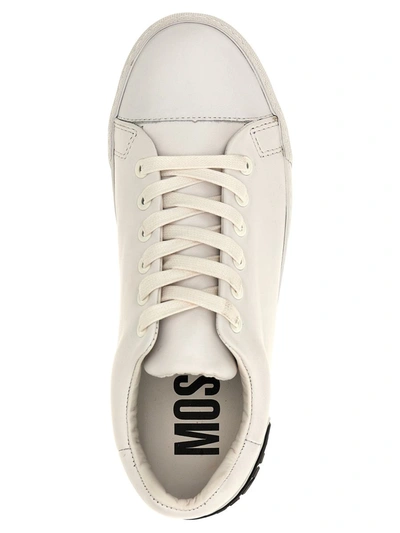 Shop Moschino Logo Sneakers In White