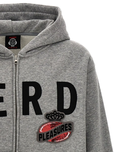 Shop Pleasures 'nerd' Hoodie In Gray