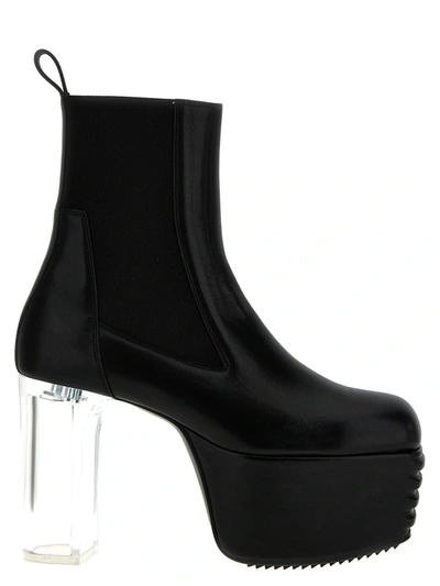 Shop Rick Owens 'minimal Grill Platforms' Ankle Boots In Black