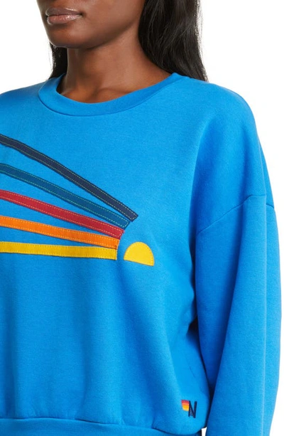 Shop Aviator Nation Daydream Appliqué Graphic Sweatshirt In Ocean