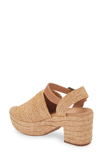 Chocolat Blu Gali Espadrille Platform Sandal In Toast Raffia