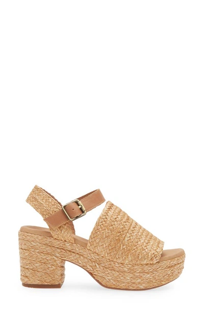 Chocolat Blu Gali Espadrille Platform Sandal In Toast Raffia