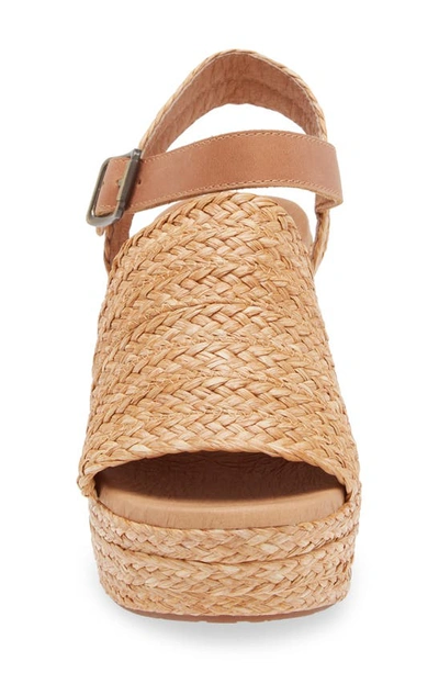 Chocolat Blu Gali Espadrille Platform Sandal In Toast Raffia