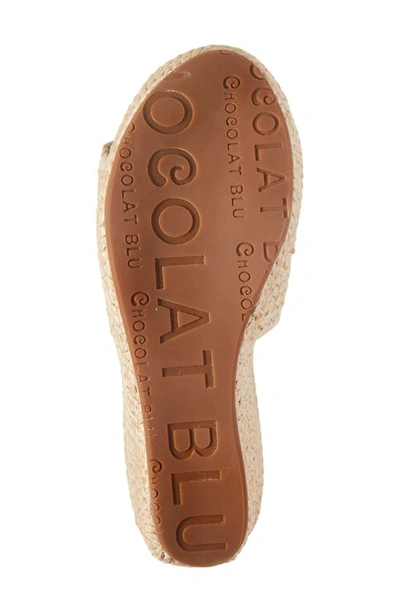 Shop Chocolat Blu Yunis Sandal In Cream Raffia