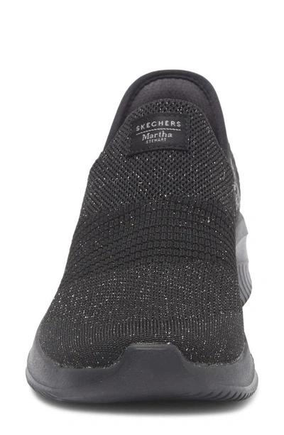 Shop Skechers X Martha Stewart Ultra Flex 3.0 Neptune Knit Sneaker In Black