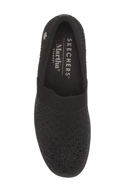 Shop Skechers X Martha Stewart Pier Lite Reflection Wedge Slip-on Sneaker In Black