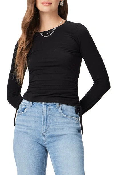Shop Paige Latenna Side Ruched Top In Black