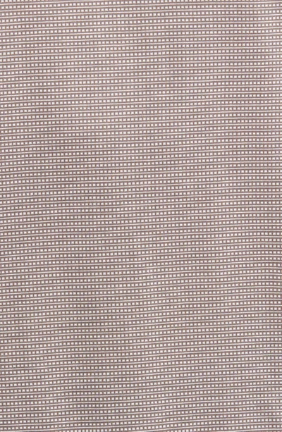 Shop Emporio Armani Micro Pattern Polo In Brown/ Off White