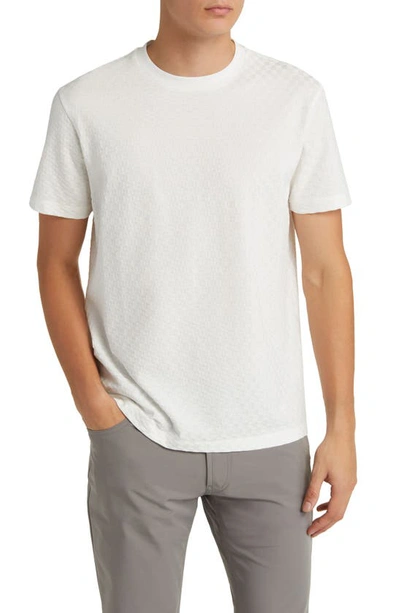 Shop Emporio Armani Basket Weave Jacquard T-shirt In Solid White