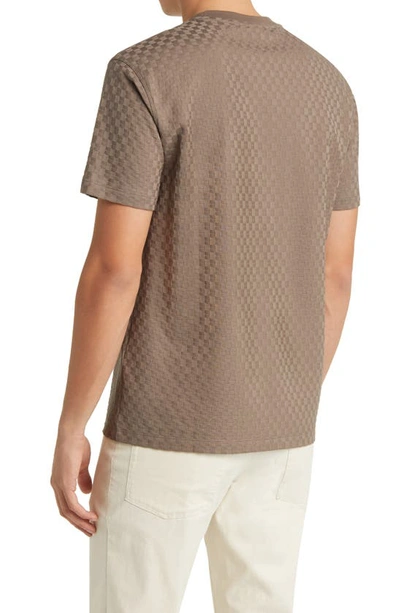 Shop Emporio Armani Basket Weave Jacquard T-shirt In Brown