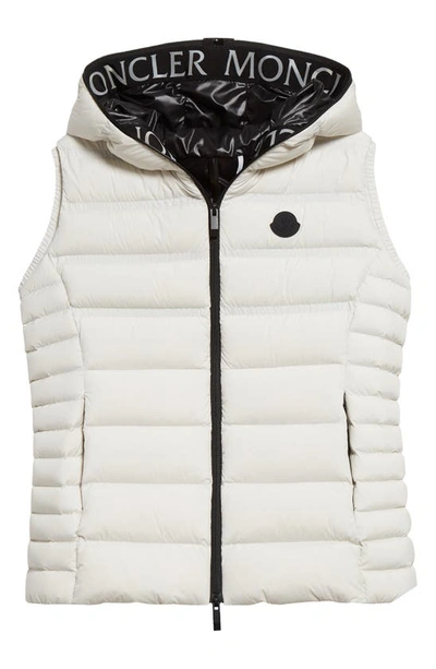 Shop Moncler Aliterse Down Hooded Vest In White