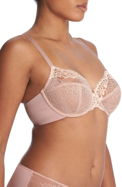 Shop Natori Feathers Refresh Full Fit Underwire Bra In Rose Beige/lt Ivory