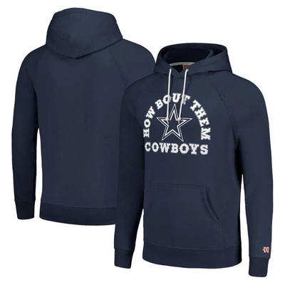 Shop Homage Unisex   Navy Dallas Cowboys Hyperlocal Raglan Pullover Hoodie