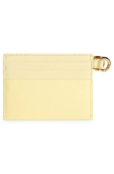 Shop Givenchy Voyou Leather Card Case In Soft Yellow