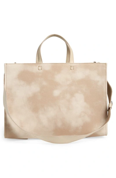 Shop Givenchy Medium G-tote Canvas Tote In Dusty Gold/tan