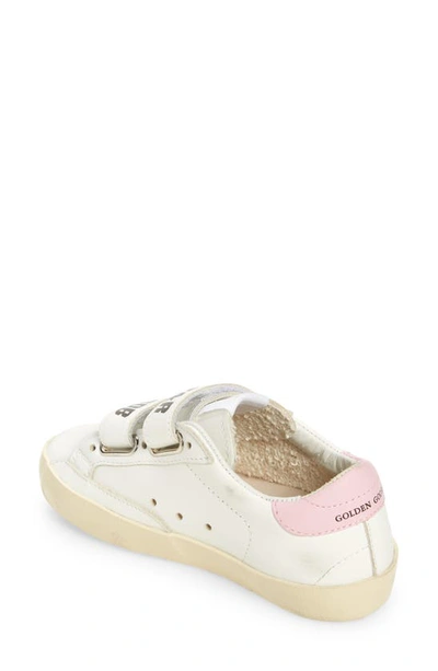 Shop Golden Goose Kids' Old School Sneaker In White/ Crystal/ Orchid Pink