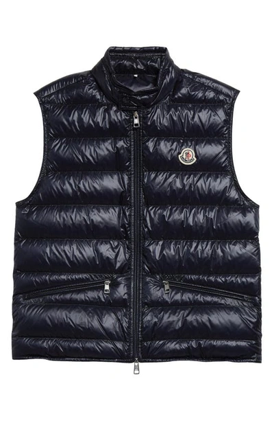 Shop Moncler Gui Down Puffer Vest In Blue