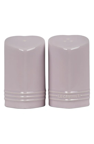 Le Creuset Stoneware Figural Heart Salt And Pepper Shakers, Set Of 2 In Shallot