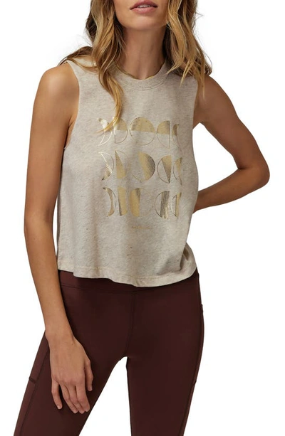 Shop Spiritual Gangster The Universe Crop Graphic Tank In Heather Oatmeal