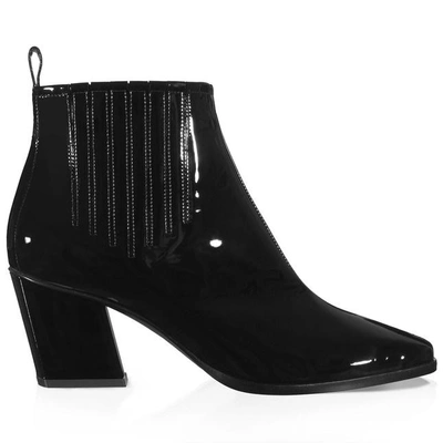 Shop Roger Vivier Skyscraper Ankle Boots In Patent Leather In Black