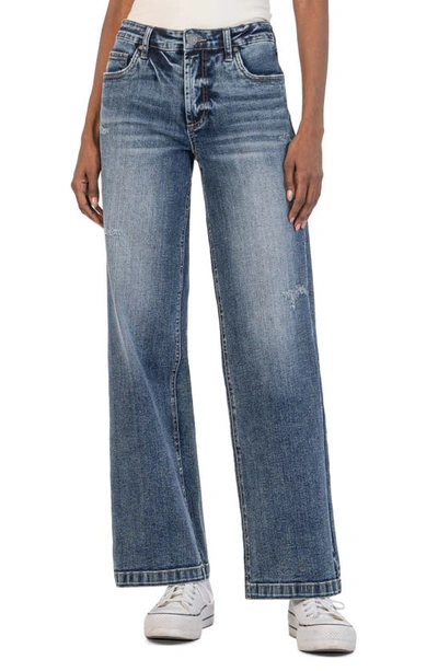 Shop Kut From The Kloth High Waist Wide Leg Jeans In Punctual