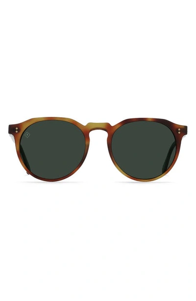 Shop Raen Remmy 52mm Polarized Round Sunglasses In Split Finish Moab/ Green Polar