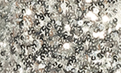 Azalea Wang Isa Sequin Notch Lapel Blazer In Silver