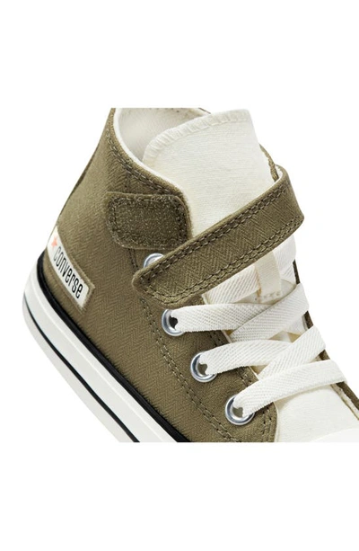 Shop Converse Kids' Chuck Taylor® All Star® 1v High Top Sneaker In Mossy Sloth/ Egret/ Orange