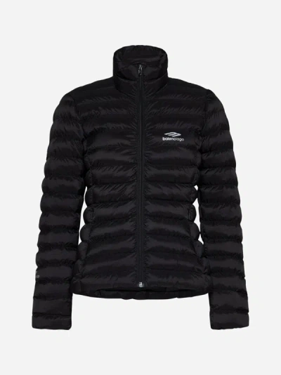 Shop Balenciaga Ski Quilted Nylon Puffer Jacket In Black