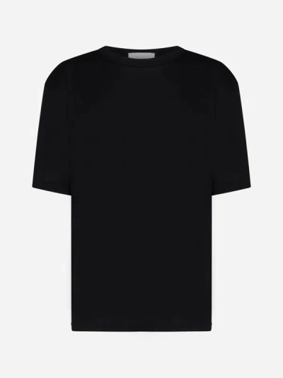 Shop Studio Nicholson Rond Lyocell T-shirt In Black