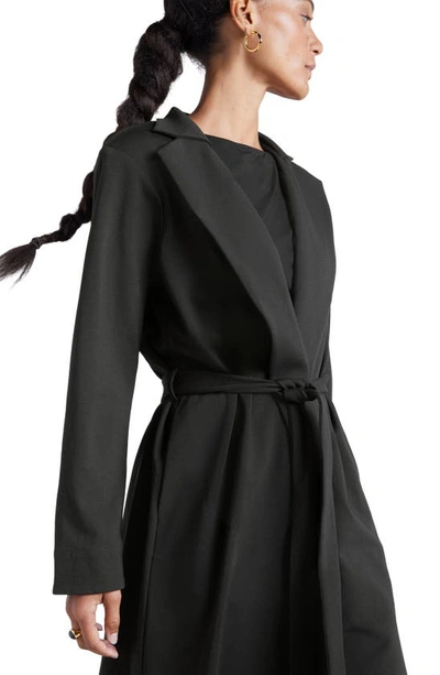 Shop Splendid X Kate Young Wrap Coat In Black
