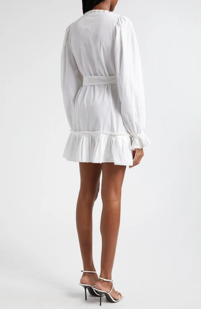 Shop Ramy Brook Kayleigh Long Sleeve Cotton Minidress In White