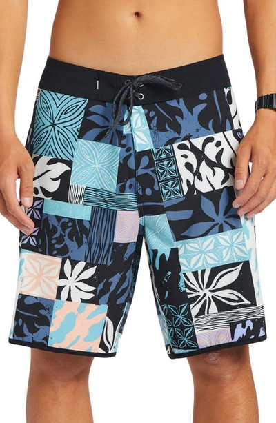 Shop Quiksilver Surfsilk Hawaii Scallop Board Shorts In Black