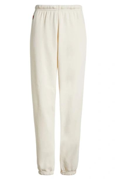 Shop Aviator Nation Stripe Sweatpants In Vintage White/ Sand