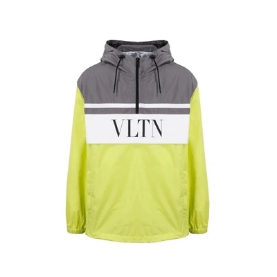 Shop Red Valentino Valentino Logo Windbreaker Jacket In Gray