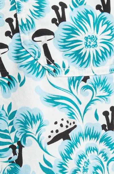 Shop Dickies Roseburg Print Cotton Shorts In Blue Gardening Floral Print