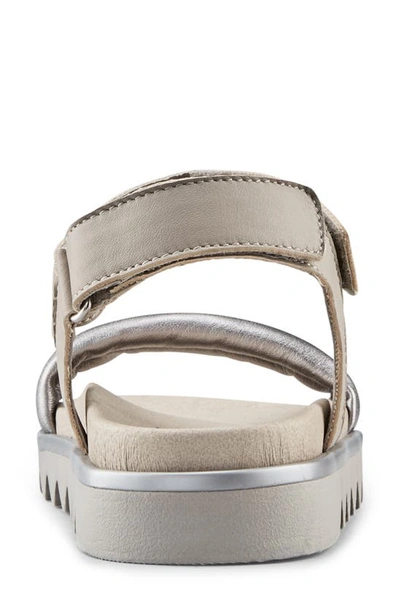 Shop Cougar Nolo Sandal In Metallic Silver/ Taupe