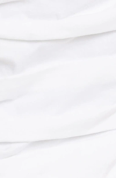 Shop Veronica Beard Arienne Ruched Stretch Cotton Halter Top In White