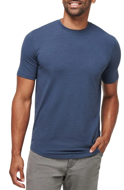 Shop Travis Mathew Cloud Crewneck T-shirt In Blue Nights